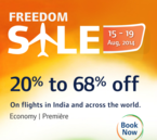 Jet Airways Independence Day Sale. Tickets at Rs 1498