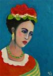 Melancholy - A Frida Kahlo Inspired Painting - Posted on Monday, November 10, 2014 by Roberta Schmidt