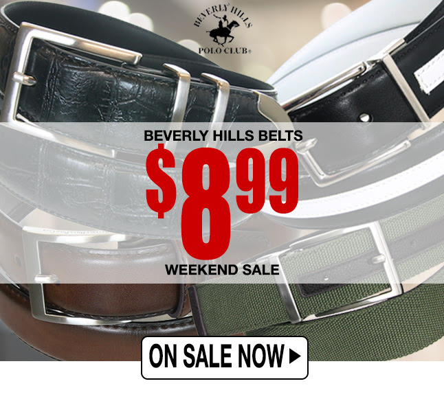 Beverly Hill Polo Club Belts $8.99! Weekend Sale