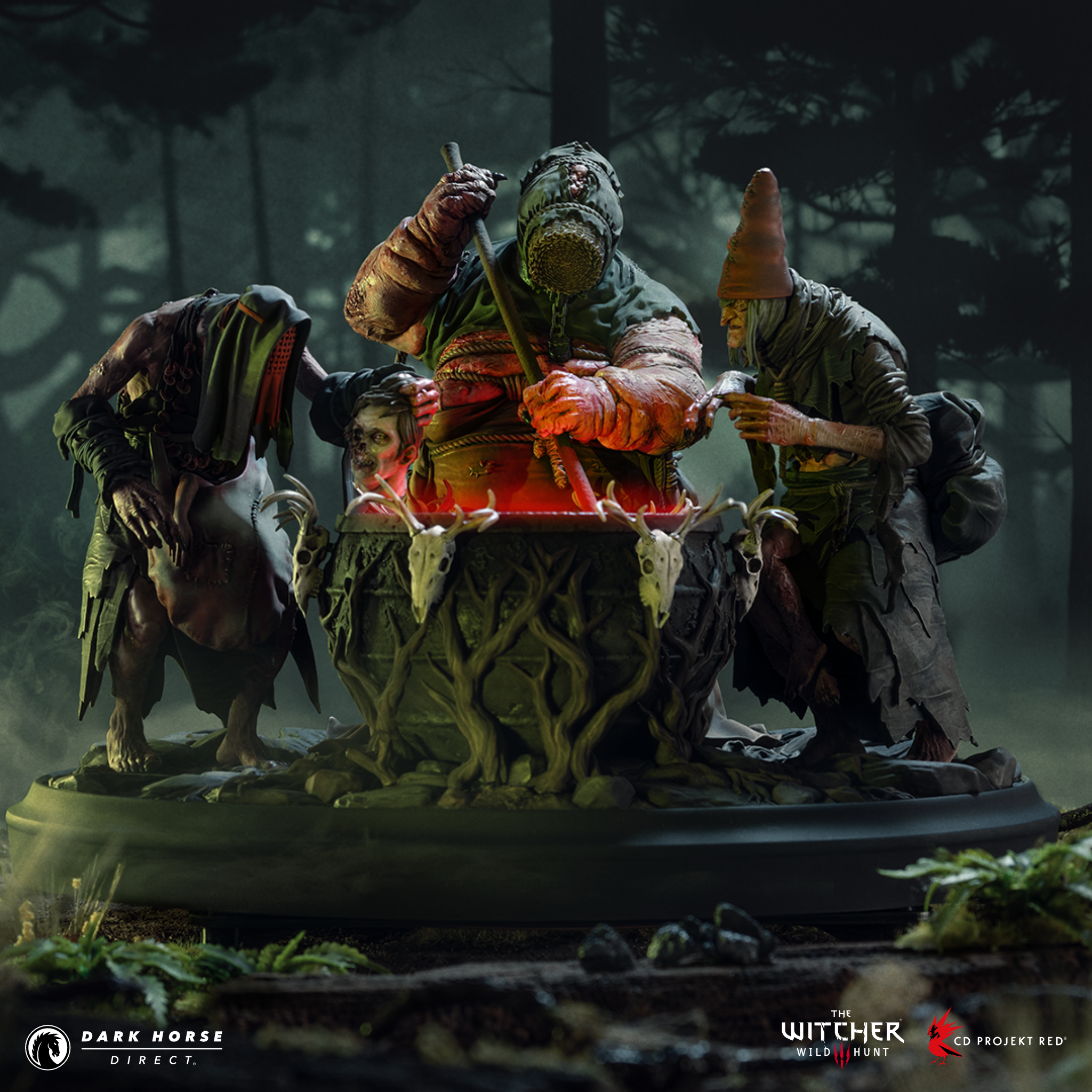 Witcher 3 - Wild Hunt Crones Bubbling Cauldron Statue