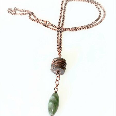 Handcrafted  Copper and Turquoise Necklace