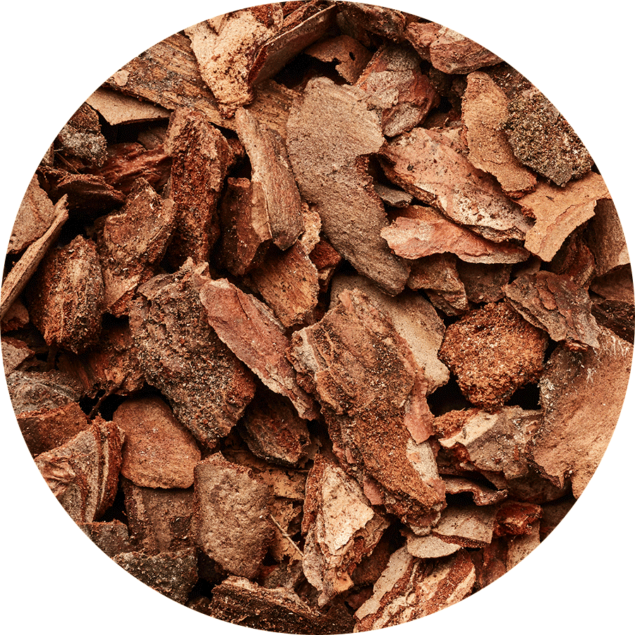 pile of french maritime pine bark pieces