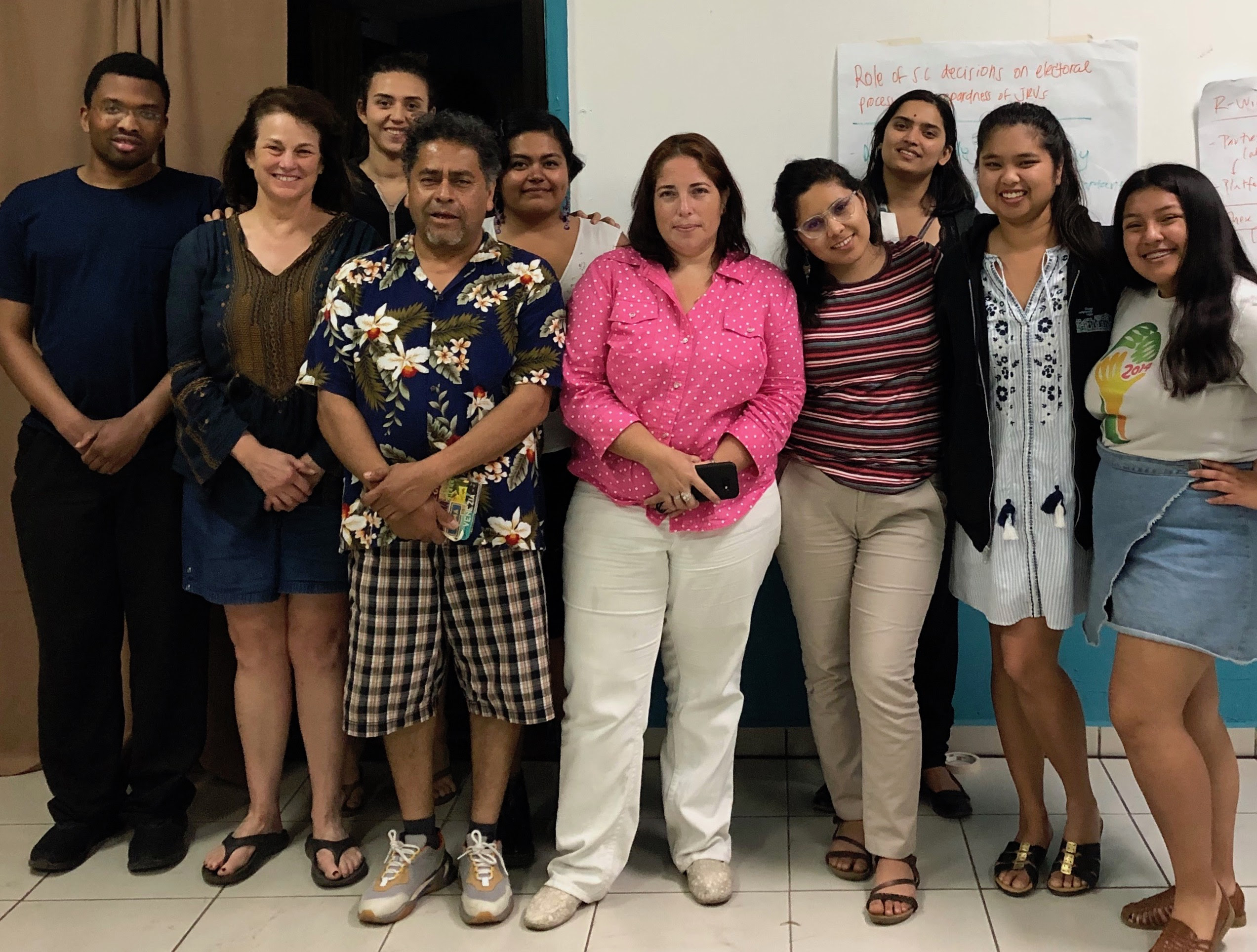 El Salvador election monitoring  team from LA