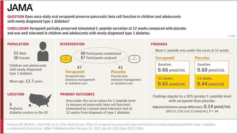 Research brief: Verapamil shows beneficial effect on the pancreas in children with newly-diagnosed type 1 diabetes