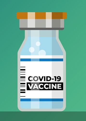 Illustration of a bottle of covid-19 vaccine