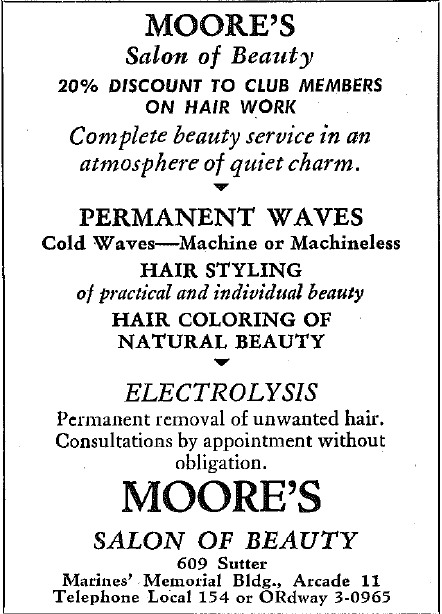 Moore's Salon Ad