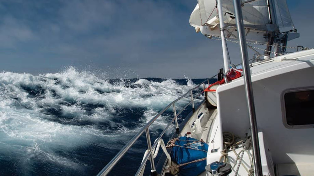 Novara sailing in heavy seas