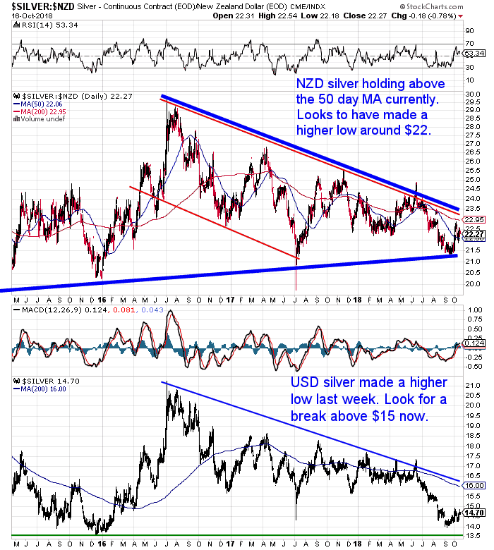 NZ Dollar Silver Chart NZ Dollar Silver Chart