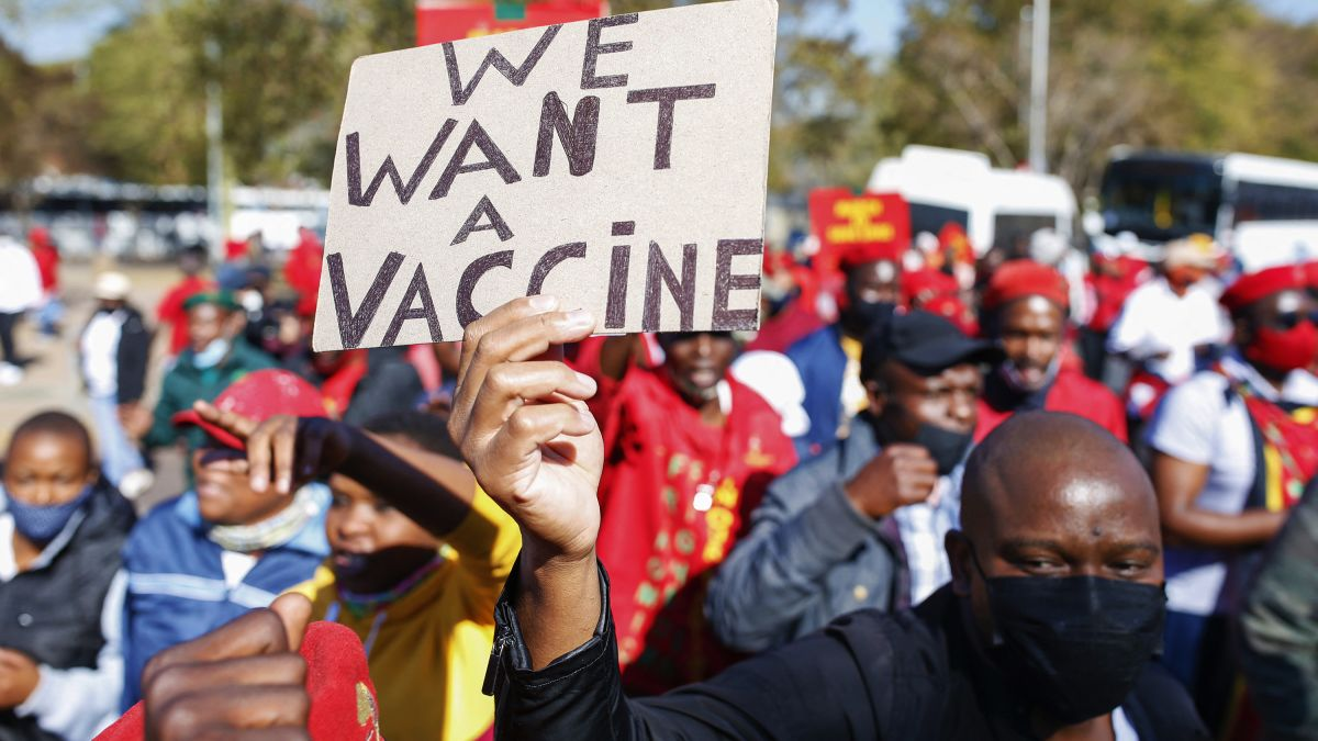 We want a vaccine protestosu