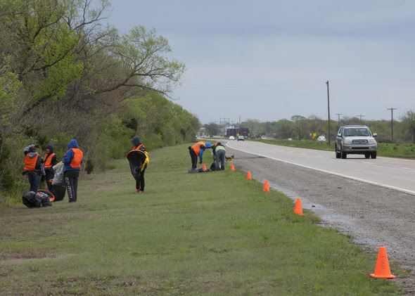 Volunteer litter cleanup efforts coordinated by ODOT and Keep Oklahoma Beautiful 