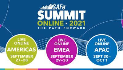 The two-day 2021 Global SAFe Summit will be online in three time zones, Americas, Europe, and Asia. 