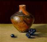 Rollins Pottery, Concord Grapes and a Blueberry - Posted on Thursday, November 13, 2014 by Garry Kravit