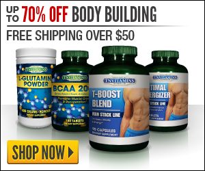 70% Off 300x250 Body Building Banner
