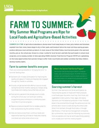 farm to summer fact sheet