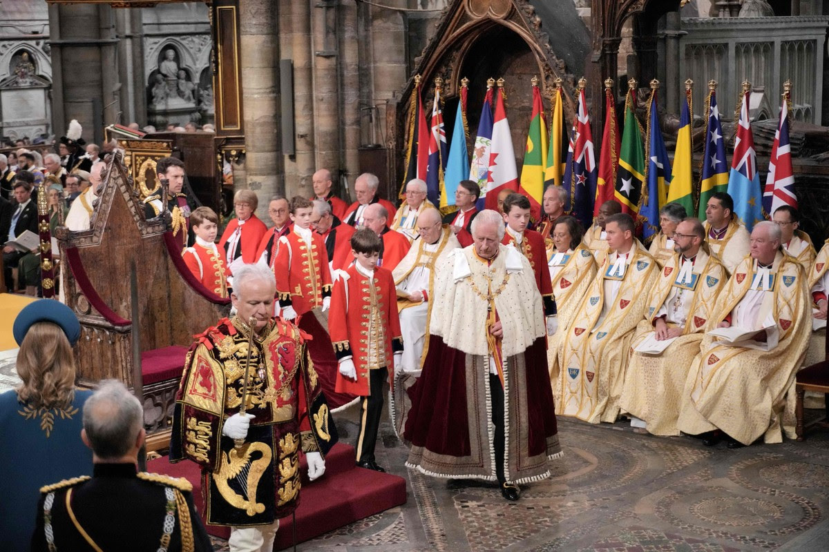 Lễ đăng quang của Vua Charles III tại Tu viện Westminster ở Luân Đôn, Thứ Bảy ngày 6 tháng 5 năm 2023. .  (Ảnh của Jonathan Brady/POOL/AFP)