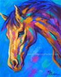 Contemporary Horse Art in Bright Colors by Theresa Paden - Posted on Wednesday, January 21, 2015 by Theresa Paden