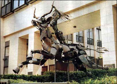 woman riding beast eu brussels