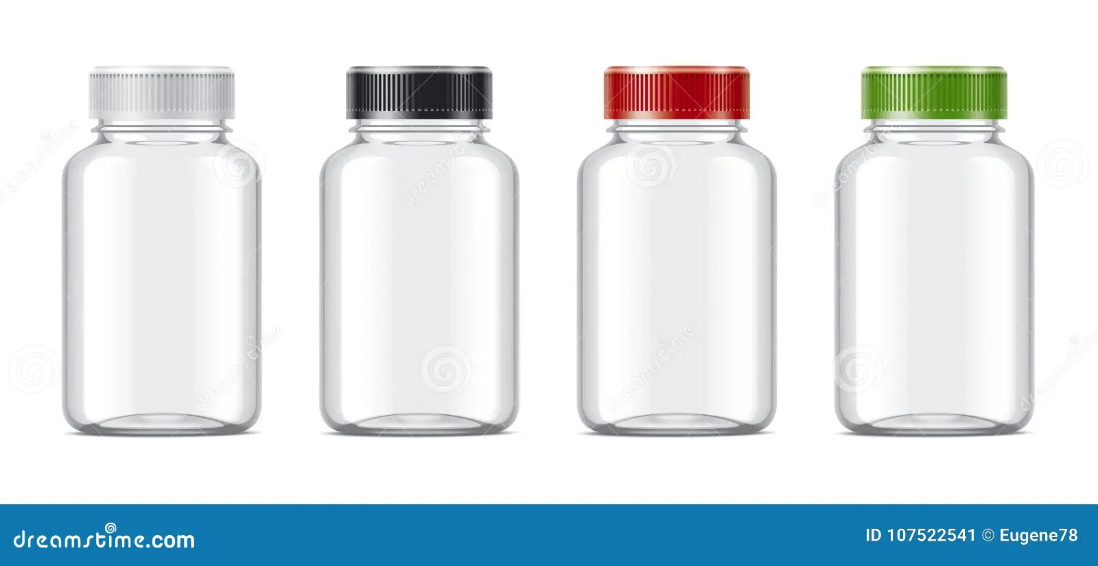 Blank Bottles Mockups for Pills or Other Pharmaceutical Preparations