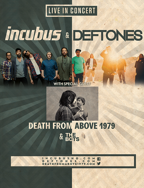 Incubus Deftones DFA TB Tour Flyer