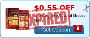 $0.55 off one Sargento Natural Cheese Slices