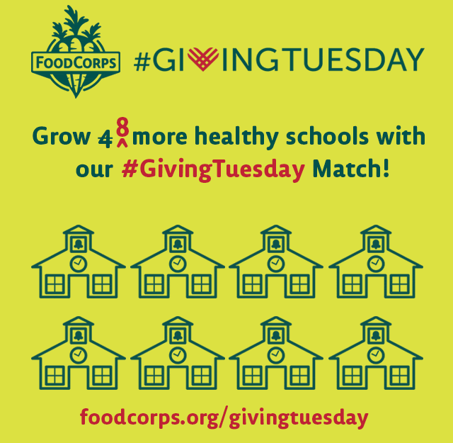 Grow 8 more healthy schools with our #GivingTuesday Match!