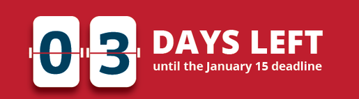 3 days left ticker - Jan 15