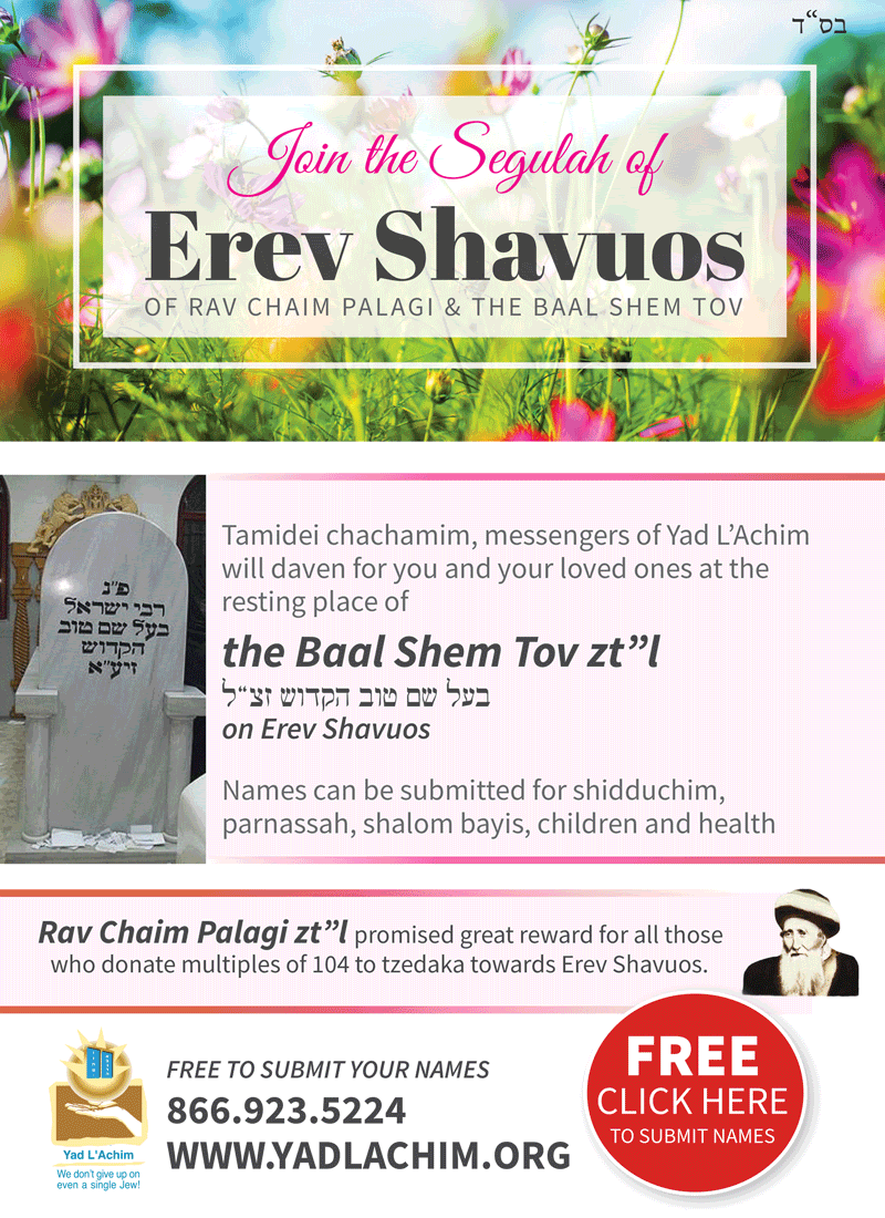 Join the tefillah at the Baal Shem Tov for his Yahrtzeit
