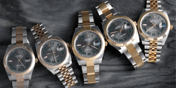Datejust Wimbledon in Everose and Yellow Rolesor