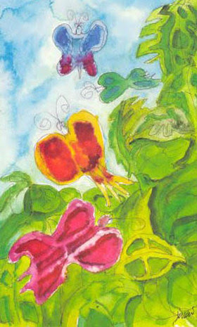 Butterfly Study: Watercolor by Jerry Garcia
