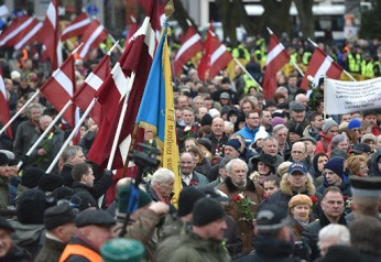 Reciente homenaje en Riga a los veteranos