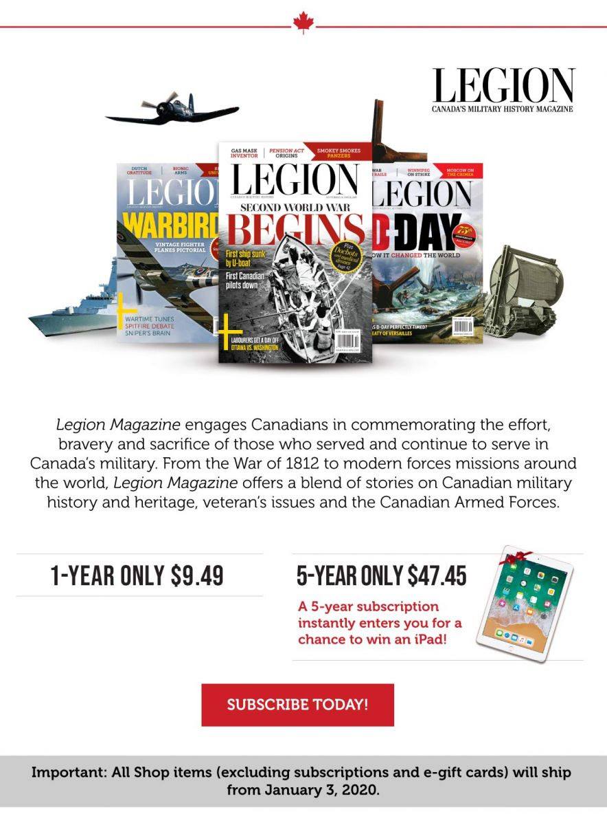 Legion Magazine subscription