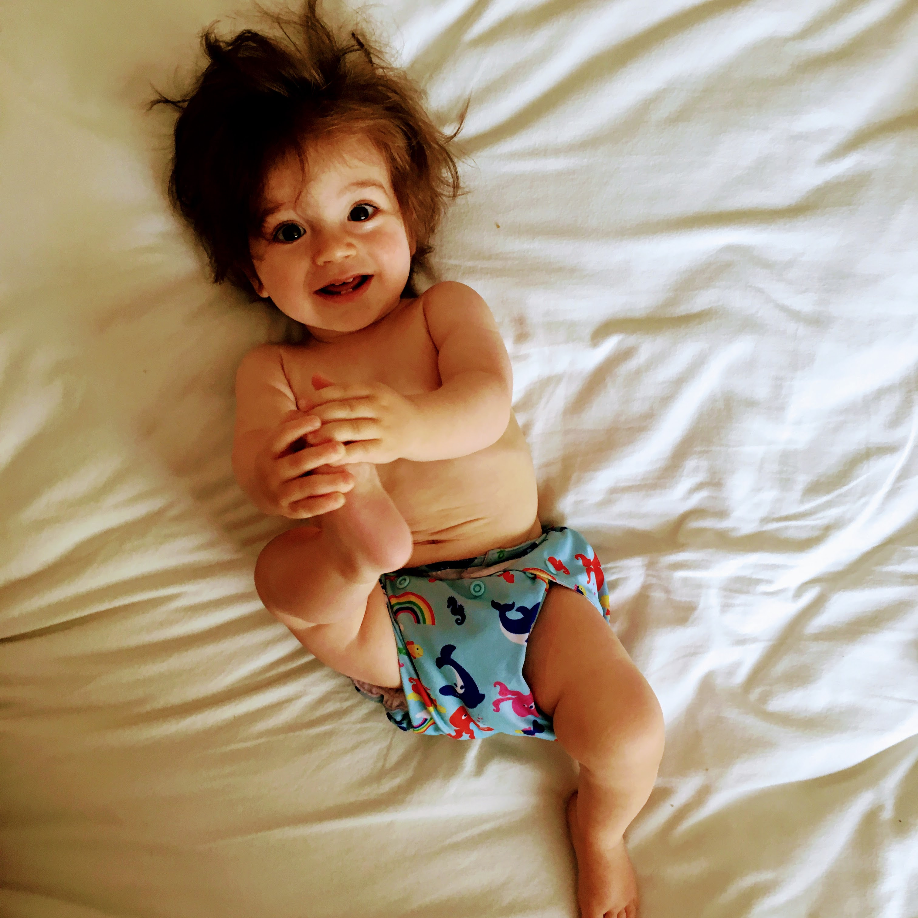 Nappies on child