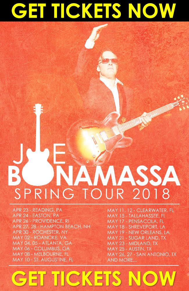 Joe Bonamassa, on tour this Spring - Get Tickets Now!