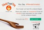 FoodPanda World Food Day Special: Place an order using the coupon & Foodpanda will donate equivalent amount to underprivileged kids