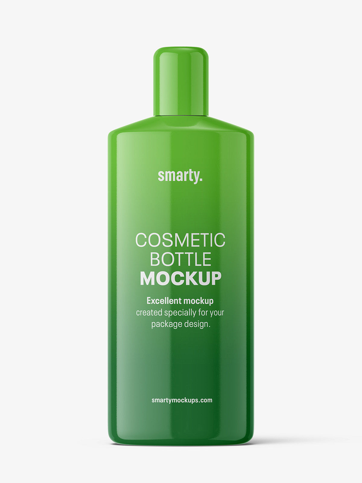 Glossy cosmetic bottle mockup Smarty Mockups