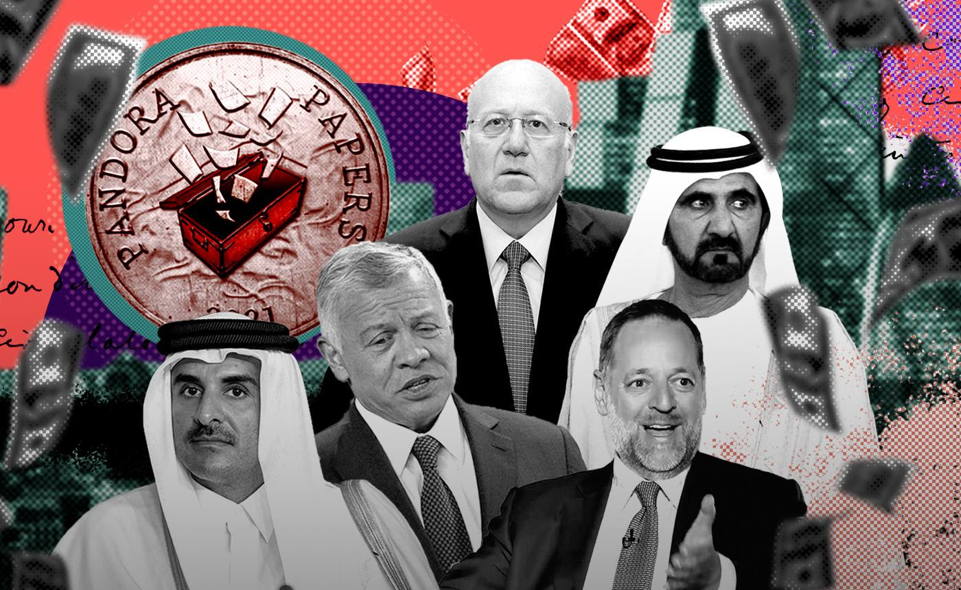 Plusieurs chefs d'État, premiers ministres et monarques du
Moyen-Orient et d'Afrique du Nord sont impliqués dans les fuites
des Pandora Papers