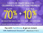 Flat 70% Off + 10% Off on Slected Products 