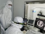 In this Sunday, Feb. 9, 2020, photo released by Xinhua News Agency, doctors scan a patient&#39;s lungs at Huoshenshan temporary hospital built for patients diagnosed with coronavirus in Wuhan in central China&#39;s Hubei province. Mainland China has reported another rise in cases of the new virus after a sharp decline the previous day, while the number of deaths grow over 900, with at least two more outside the country. (Gao Xiang/Xinhua via AP)