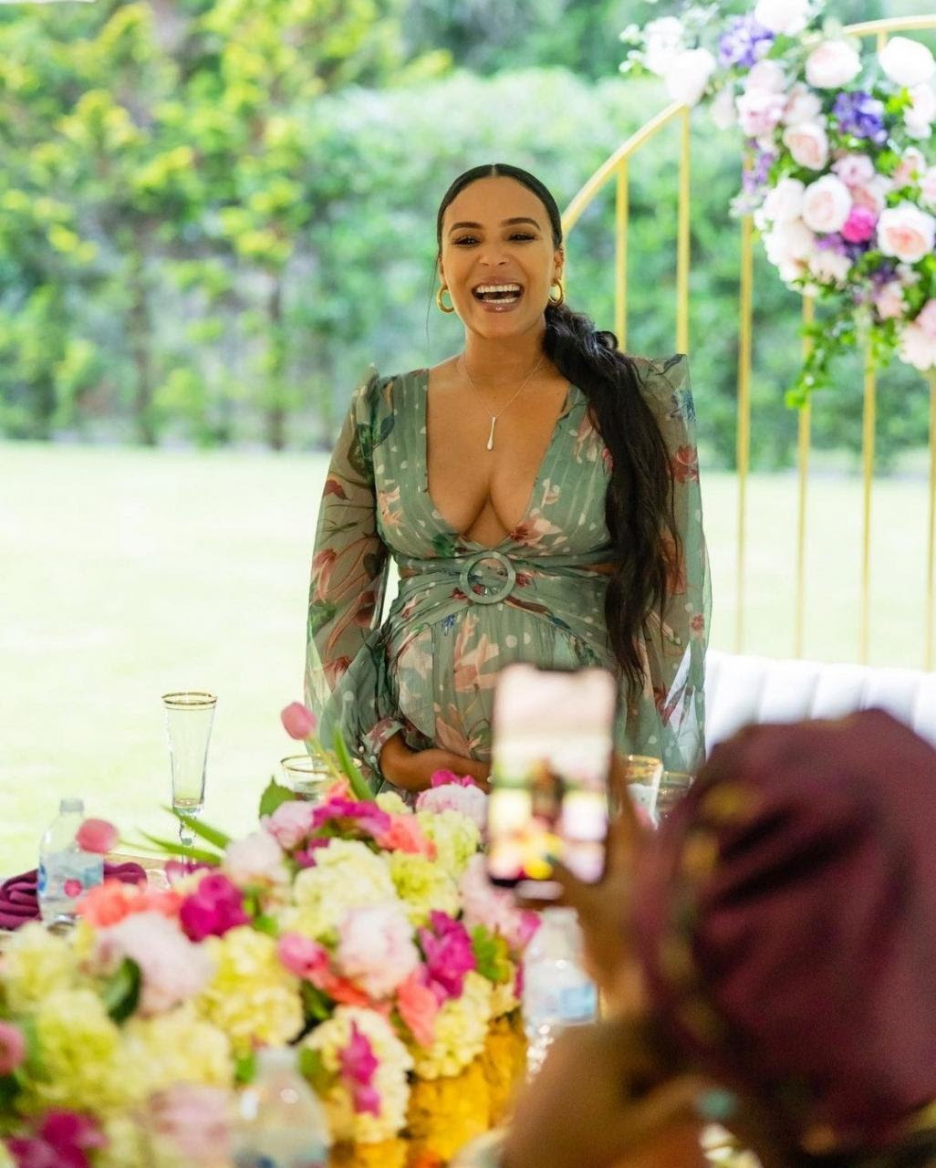Ludacris and wife Eudoxie pictured at suprise baby shower thrown by friends (photos)
