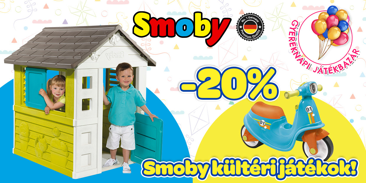 Gyereknapi játékbazár – Smoby kültéri játékok 20% kedvezménnyel!