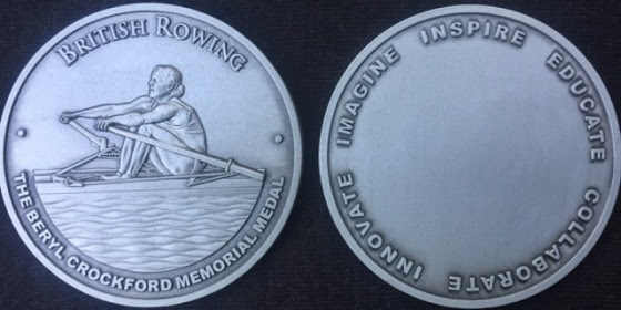 Beryl Crockford rowing, British Rowing, rowing medal