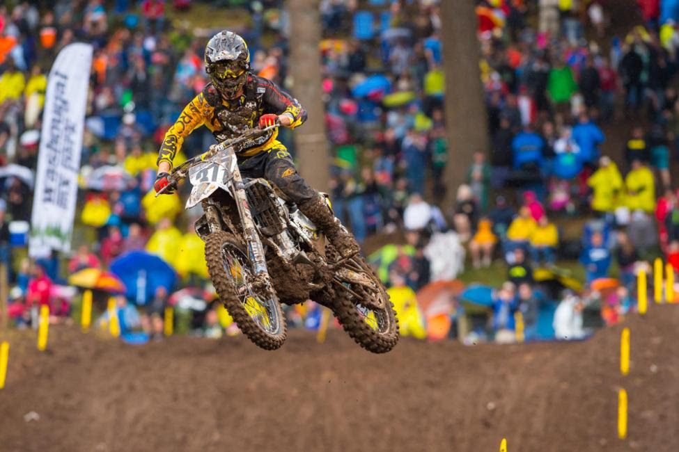 Pourcel put his Husqvarna on the overall podium.Photo: Simon Cudby