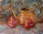 Red pears and Copper - Posted on Saturday, January 10, 2015 by Dorothy Redland