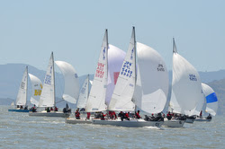 J/24s sailing San Francisco's Berkeley Circle