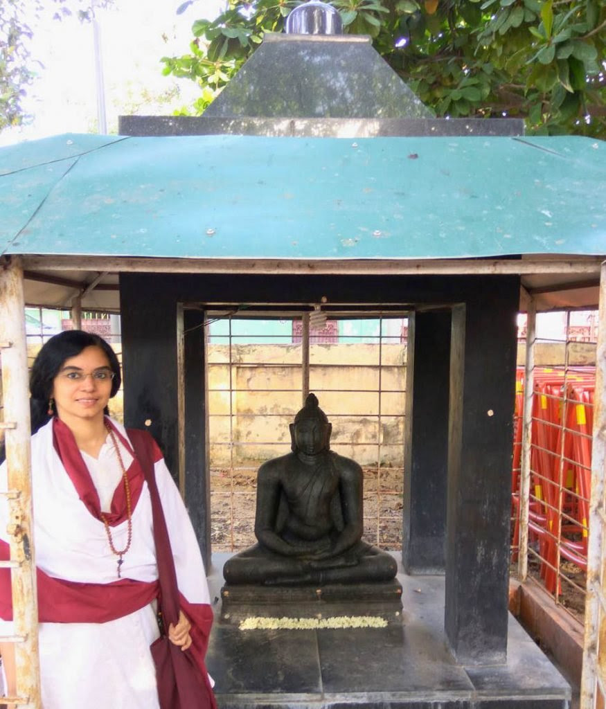 Ancient Buddha statue kept in a Police Station in Kanchi.