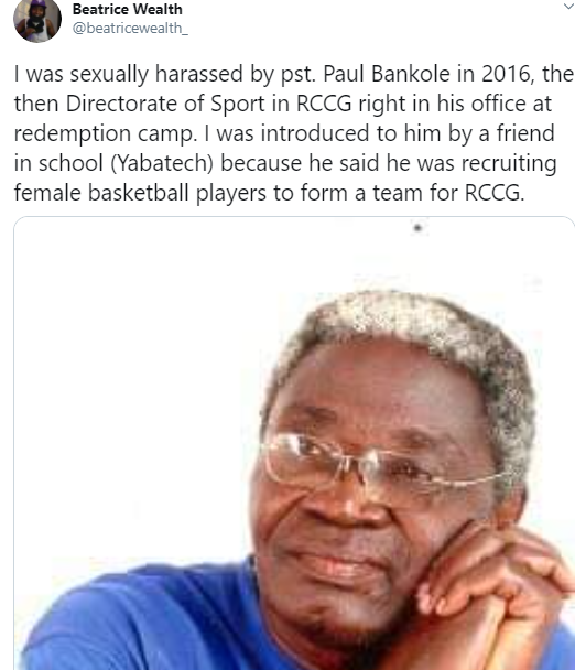 RCCG investigates pastor after a former basketball player accused him of sexual assault 