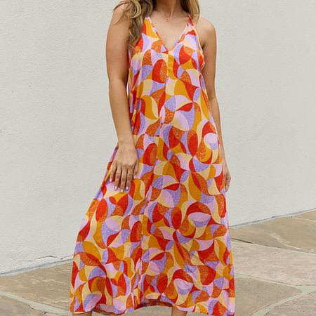 And The Why Full Size Printed Sleeveless Maxi Dress