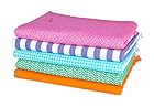 Sathiyas Supreme Multicolor Pure Soft Cotton Bath Towels - Pack Of 5 (Multi 1)