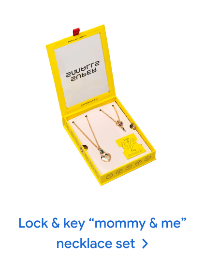 Lock & key ''mommy & me'' necklace set