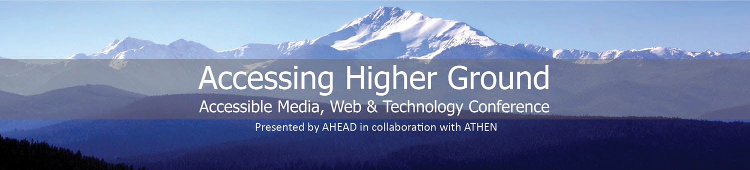 Accessing Higher Ground Logo: Accessible Media, Web & Technology Conference